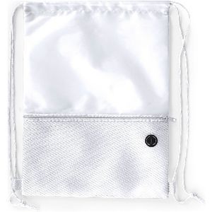 Drawstring bag with earphones outlet