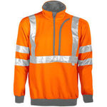 Projob 6102 Sweatshirt Half Zip En Iso 20471 Class 3