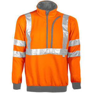 Projob 6102 Sweatshirt Half Zip En Iso 20471 Class 3