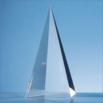 25.5cm Optical Crystal Facet Point Award