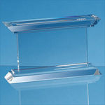 19cm Optical Crystal Janus Mounted Rectangle Award