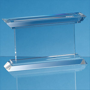 21.5cm Optical Crystal Janus Mounted Rectangle Award