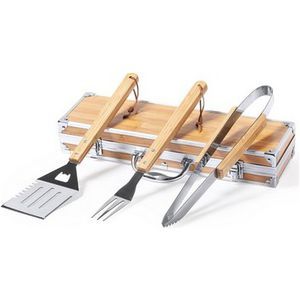 Bamboo barbecue set 3 pcs