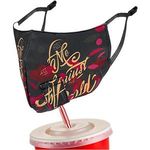 Straw Hole Fabric Face Mask