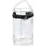 Clear PVC Round Black Zippered Bag