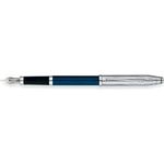 Cross Century II Chrome / Translucent Blue Lacquer Fountain Pen