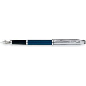 Cross Century II Chrome / Translucent Blue Lacquer Fountain Pen
