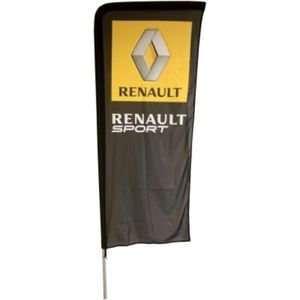 Large Urban Rectangular Portable Flag Banner System With Car Base