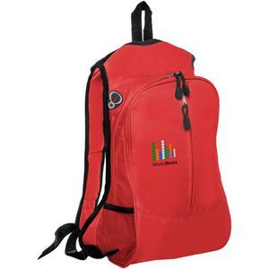 Backpack with zipped main compartment and front pocket