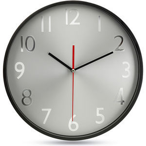 Wall Clock W Silver Background