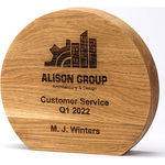 18.5cm x 20.5cm x 3.5cm Beech Circle Award