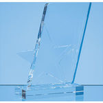 18cm Optical Crystal Mounted Angled Star Award