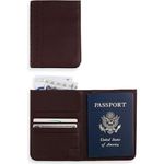 Cross Autocross Leather Mens Passport Brown wallet