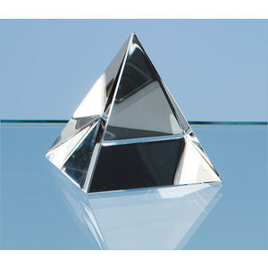 5cm Optical Crystal 4 Sided Pyramid