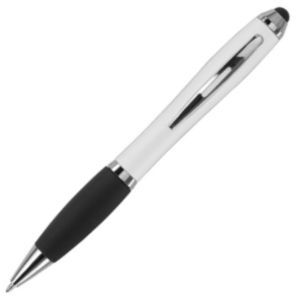 Ball pen touch pen with rubber grip