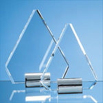 21.5cm Optical Crystal Diamond mounted on a Chrome Stand
