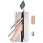 School set pencil case pencil ball pen ruler eraser and pencil sharpener