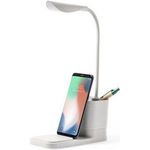 Wheat straw desk lamp wireless charger 10W phone stand