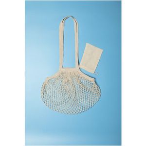 Cotton foldable shopping bag with pouch