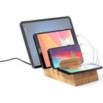 Bamboo wireless charger 10W phone stand tablet stand