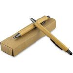 Writing set bamboo ball pen with touch pen and mechanical pencil - Bamboo Aluminium