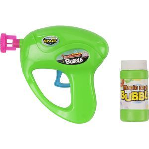 Bubble gun with fluid