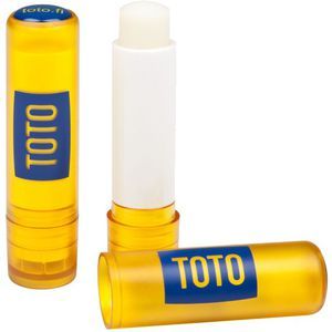 Lip Balm Stick Yellow Frosted Container & Cap Domed 4.8g
