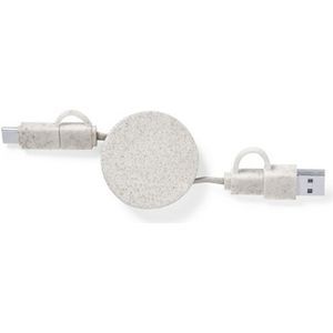 Retractable Wheat Straw Charging Cable