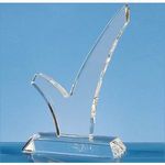 22.5cm Optical Crystal 'Tick' Award