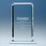 23cm x 12.75cm x 12mm Clear Glass Echo Award