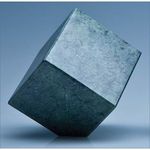 7cm Green Marble Bevel Edged Cube