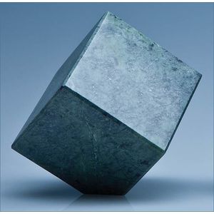 7cm Green Marble Bevel Edged Cube