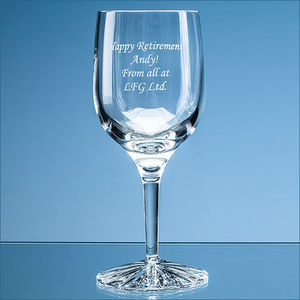220ml Grosvenor Lead Crystal Wine Glass with Star Cut Base