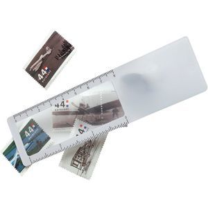 Ruler with magnifier