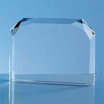 13cm Optical Crystal Horizontal Facet Rectangle Award