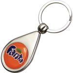 Teardrop Zinc Alloy Domed Keyrings