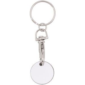 Keyring with shopping cart coin (2.3x6 cm)