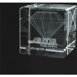 3d Laser Engraved Cube Award