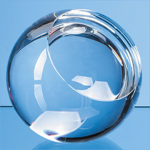 6cm Optical Crystal Sliced Ball with a Flat Front