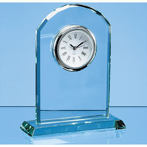 17cm Jade Glass Arch Clock