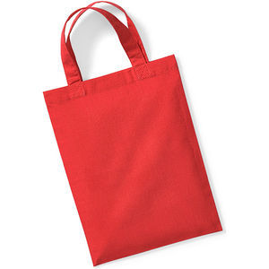 Westford Mill Cotton Party Bag For Life with 25 cm handles in RED