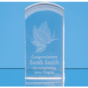 12cm x 6cm x 6cm Optical Crystal Dome Tower