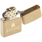 Zippo - Brushed Brass (Laser Engraved)