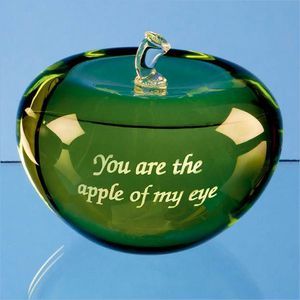 7.5cm Optical Crystal Green Apple