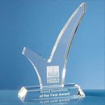25cm Optical Crystal 'Tick' Award