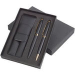 Panache Set - Ballad Gold ball pen and roller ball in a Consort Box