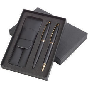 Panache Set - Ballad Gold ball pen and roller ball in a Consort Box