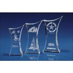 Crystal Trophy Award 3D Engraved