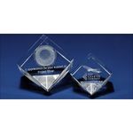 Crystal Cube Slant Award or Trophy
