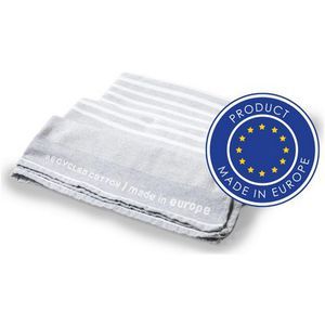 Towel made from 65% recycled cotton